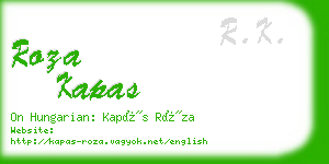 roza kapas business card